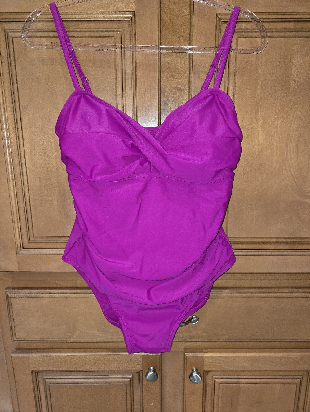 Womens One-Piece Swimsuit in Bright Magenta